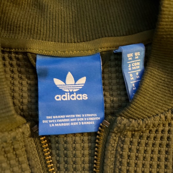 Lot of 3 Adidas Medium and Large Olive and Pink Track Jacket Sweatshirt - Picture 7 of 13